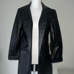 Black pleather Blazer style Jacket